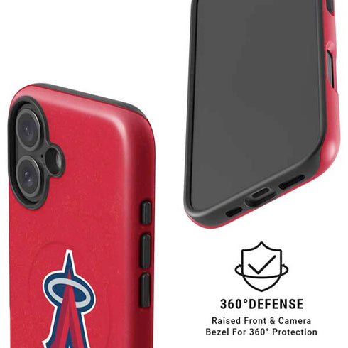 MLB Los Angeles Angels - Solid Distressed iPhone 16 Magsafe Impact Case